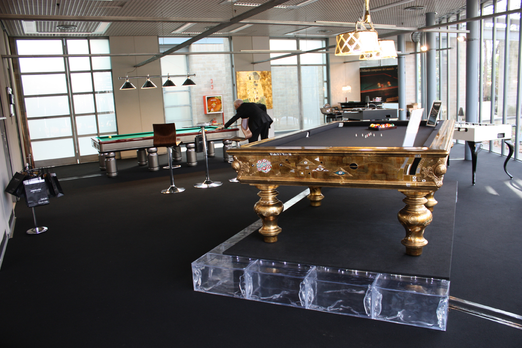 Biliardo Klimt in esposizione nello stand